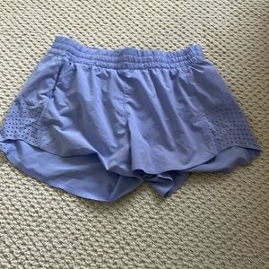Purple Athleta hustle 3 inch shorts